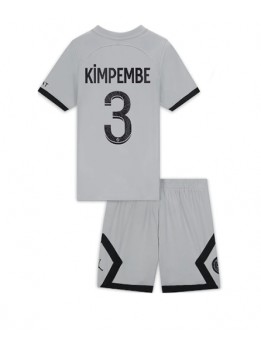 Paris Saint-Germain Presnel Kimpembe #3 Auswärts Trikotsatz für Kinder 2022-23 Kurzarm (+ Kurze Hosen)